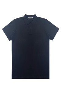 大量訂購淨色短袖Polo恤  男裝黑色短袖Polo  數碼通  團體Polo恤   P1584